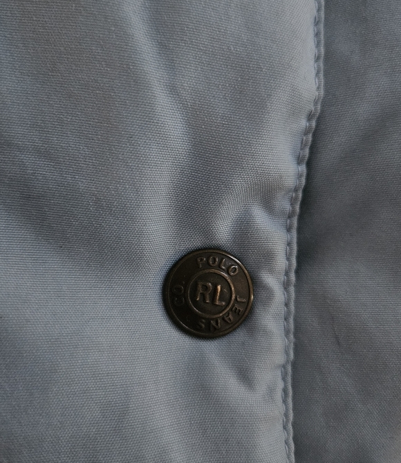 VTG Ralph Lauren Polo Jeans Reversible Down Puffer Vest Women’s L/XL Blue Green - Picture 13 of 13